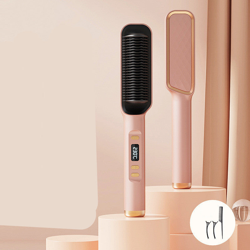 Brosse Coiffante Ionique 2-en-1 – Lisse & Ondule en Douceur