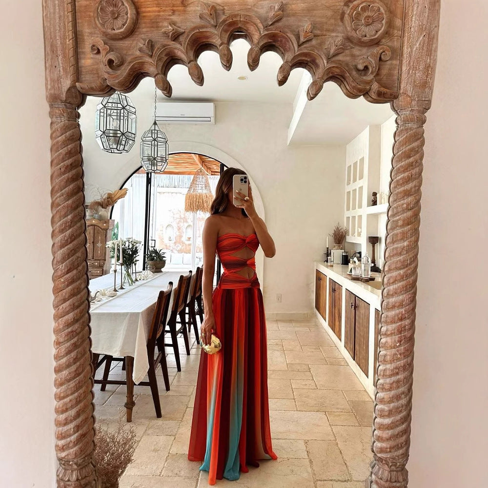 Robe de plage style terre cuite