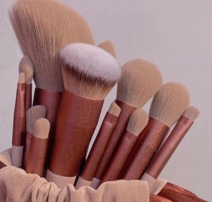 Set 13 Pinceaux Maquillage Pro – Teint, Yeux, Highlighter, Blush & Fond de Teint