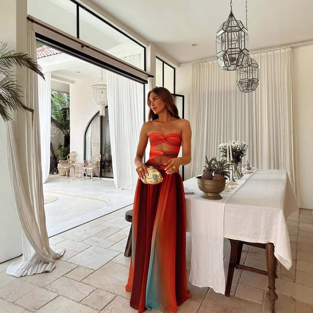 Robe de plage style terre cuite