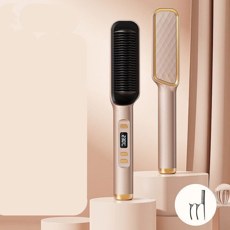Brosse Coiffante Ionique 2-en-1 – Lisse & Ondule en Douceur