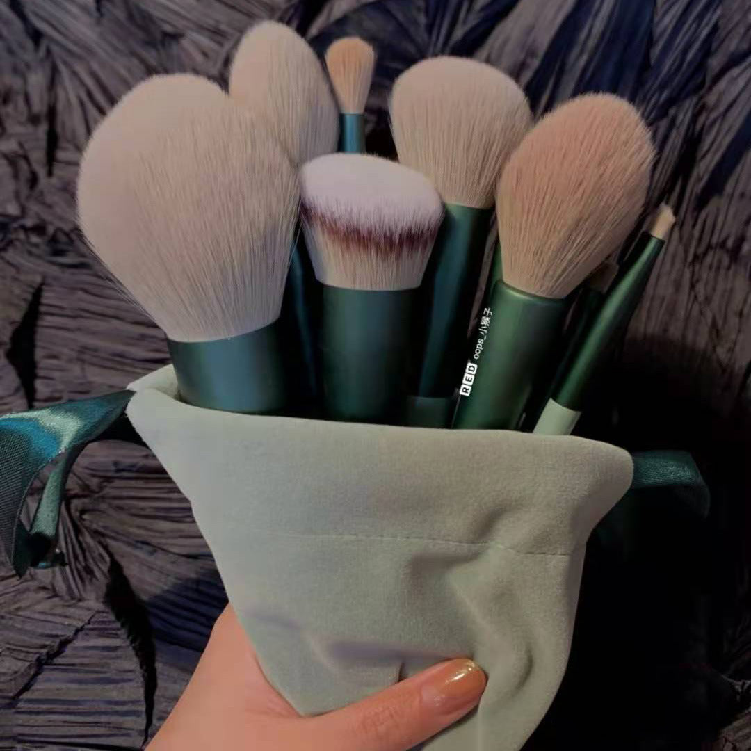 Set 13 Pinceaux Maquillage Pro – Teint, Yeux, Highlighter, Blush & Fond de Teint