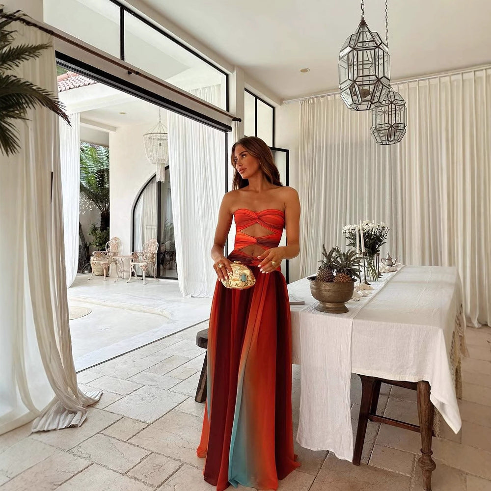 Robe de plage style terre cuite