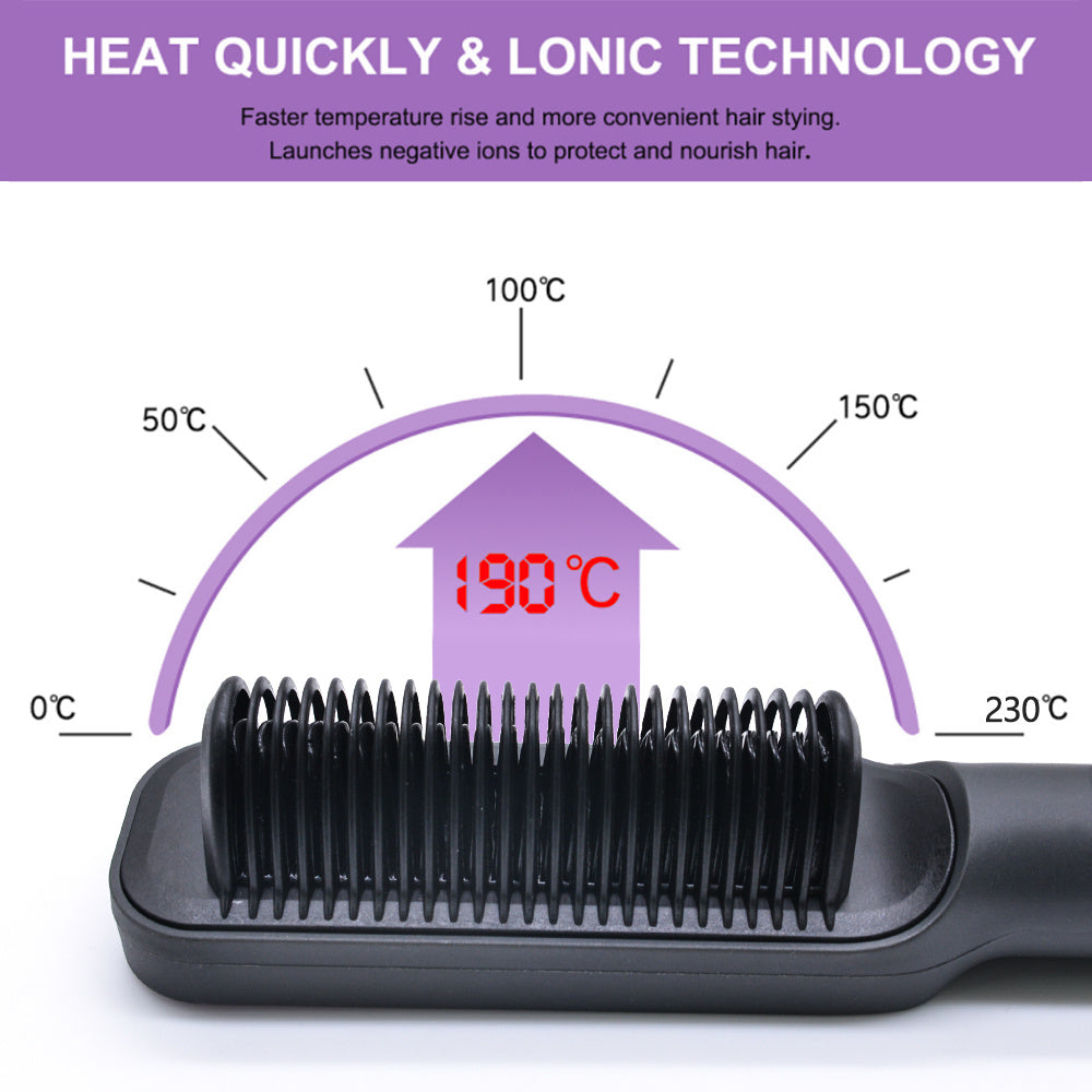 Brosse Coiffante Ionique 2-en-1 – Lisse & Ondule en Douceur