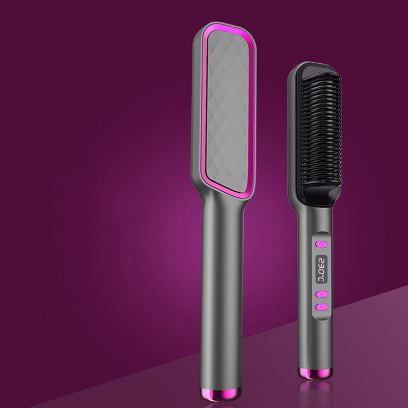 Brosse Coiffante Ionique 2-en-1 – Lisse & Ondule en Douceur