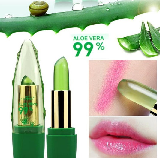 Rouge à Lèvres Magique Aloe Vera – Hydratant, Changeant de Couleur, Gloss & Baume Soin