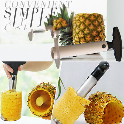 Couteau Éplucheur Ananas 3-en-1 – Trancheur, Videur, Découpe Facile