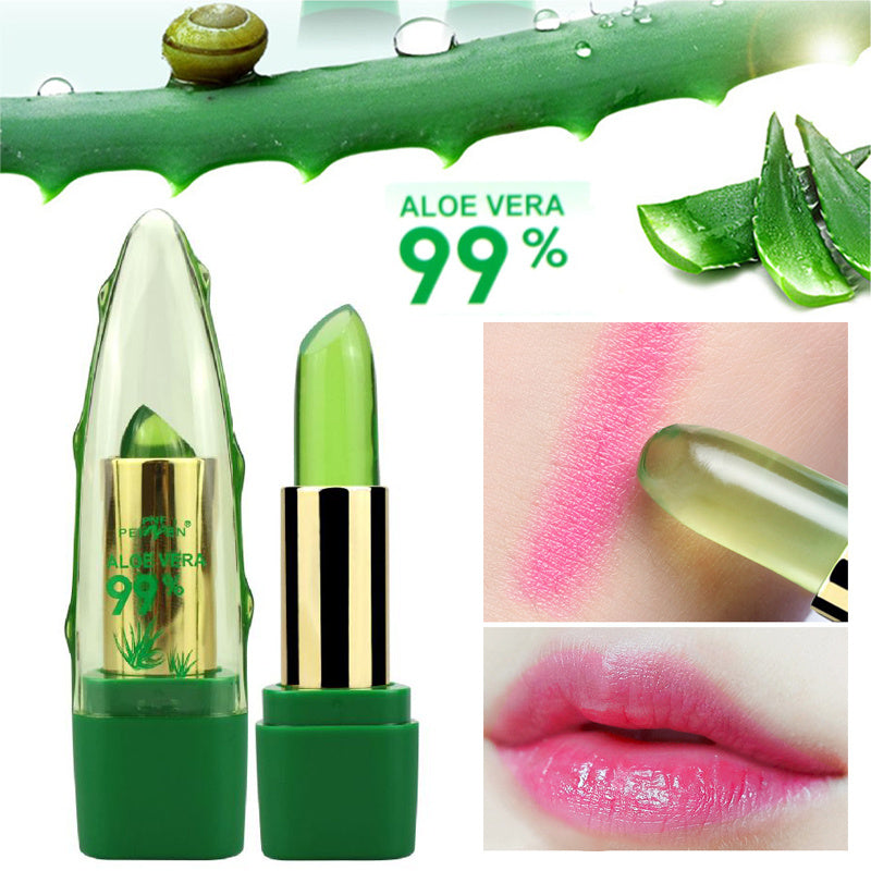 Rouge à Lèvres Magique Aloe Vera – Hydratant, Changeant de Couleur, Gloss & Baume Soin