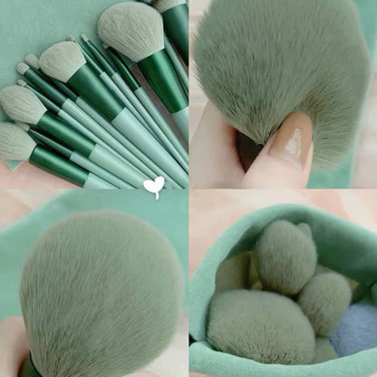 Set 13 Pinceaux Maquillage Pro – Teint, Yeux, Highlighter, Blush & Fond de Teint