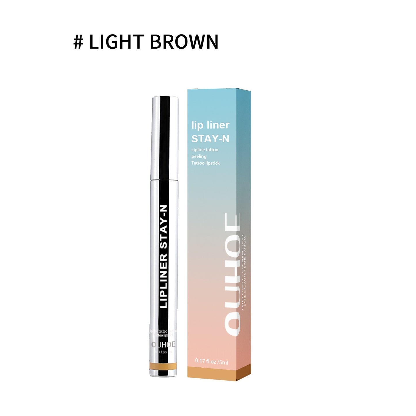 Crayon à Lèvres Waterproof Marron Foncé – Longue Tenue, Effet Pulpeux & Brillant