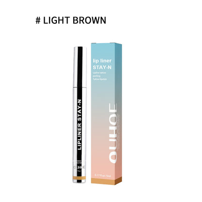 Crayon à Lèvres Waterproof Marron Foncé – Longue Tenue, Effet Pulpeux & Brillant