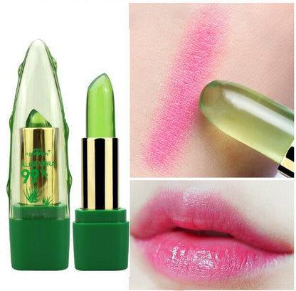 Rouge à Lèvres Magique Aloe Vera – Hydratant, Changeant de Couleur, Gloss & Baume Soin