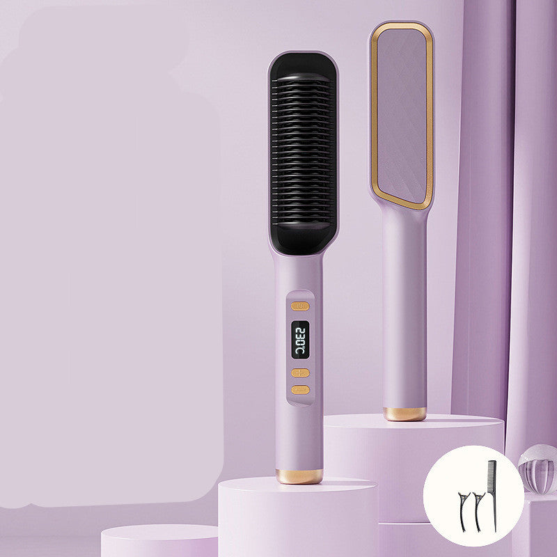 Brosse Coiffante Ionique 2-en-1 – Lisse & Ondule en Douceur