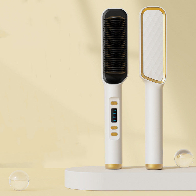 Brosse Coiffante Ionique 2-en-1 – Lisse & Ondule en Douceur