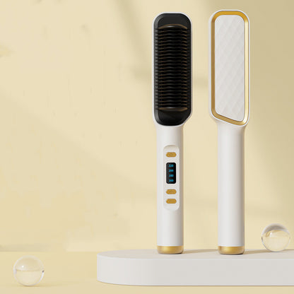 Brosse Coiffante Ionique 2-en-1 – Lisse & Ondule en Douceur