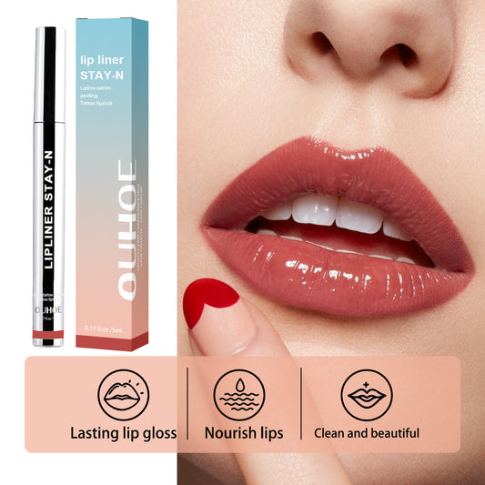Crayon à Lèvres Waterproof Marron Foncé – Longue Tenue, Effet Pulpeux & Brillant