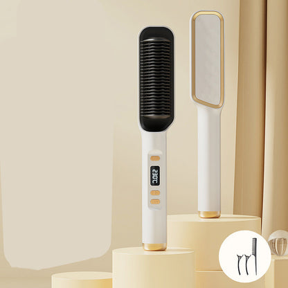 Brosse Coiffante Ionique 2-en-1 – Lisse & Ondule en Douceur